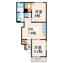 小川工業高校前 徒歩5分 1階の物件間取画像